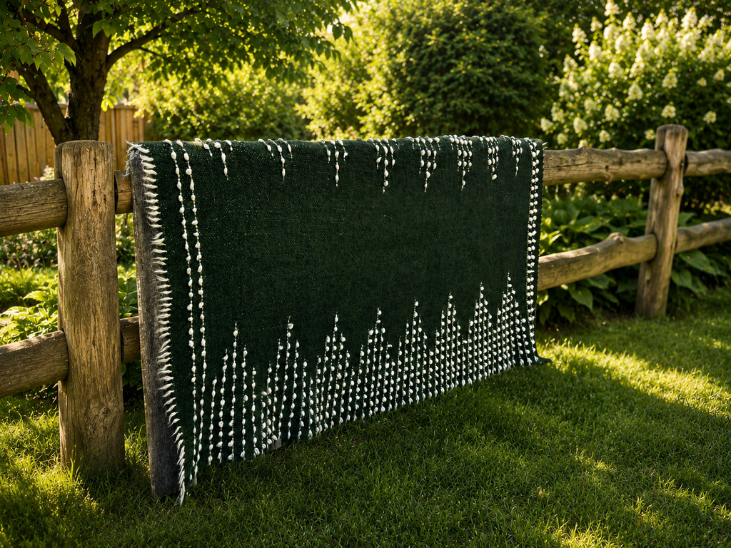 Emerald Rain Medium Wool Throw