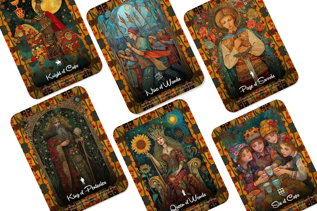Celestial Folklore Tarot Inspired by Ukrainian Art