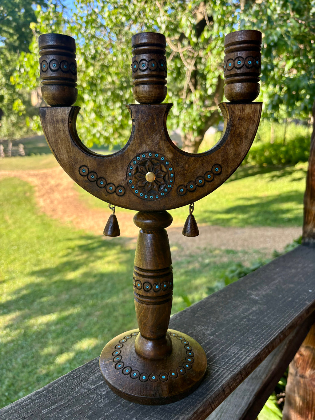 Three-Candle Holder from a 100-Year-Old Carpathian Home