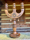 Three-Candle Holder from a 100-Year-Old Carpathian Home