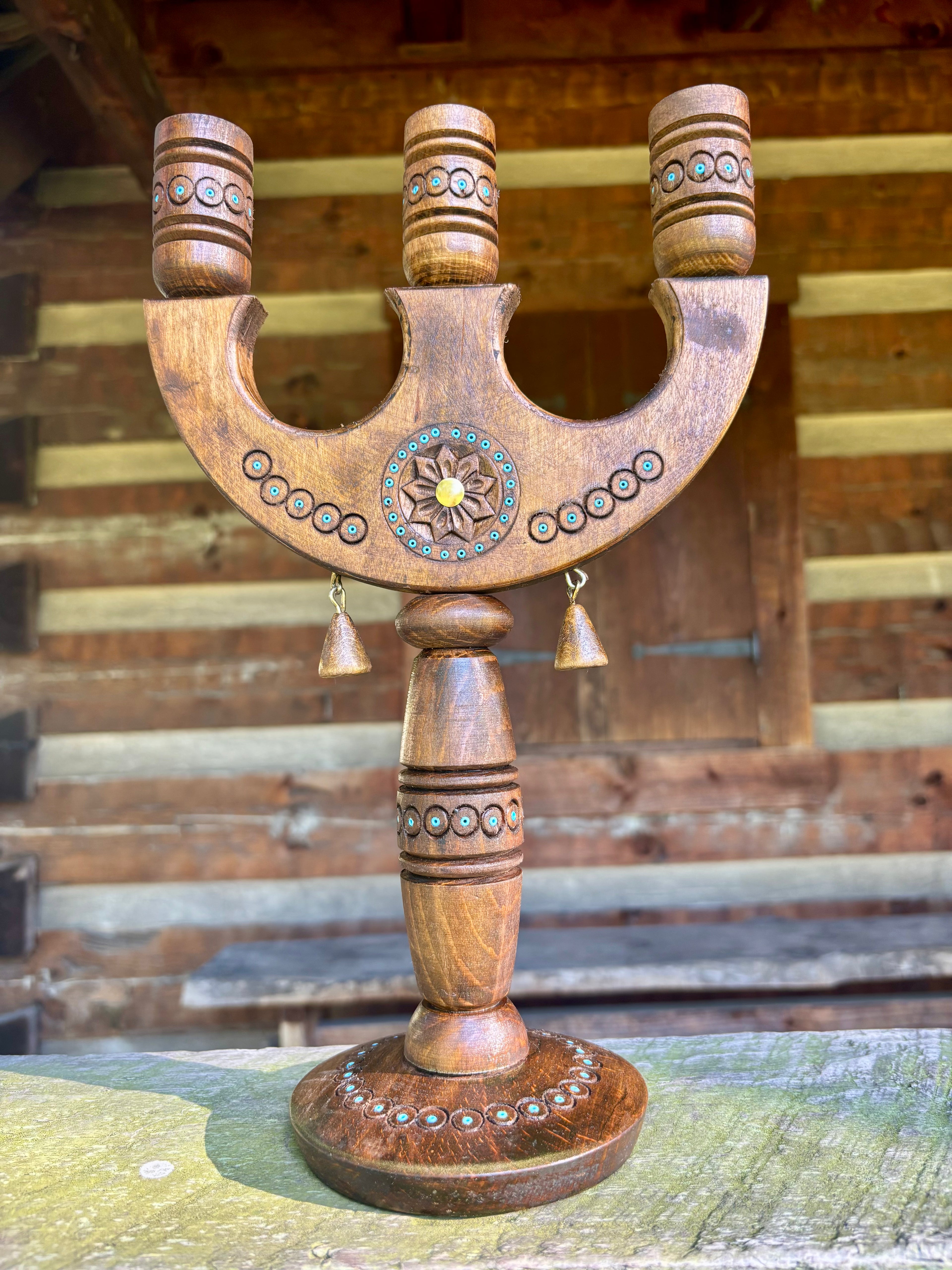 Three-Candle Holder from a 100-Year-Old Carpathian Home