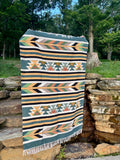 Sage & Terracotta Wool Handmade Kilim Rug