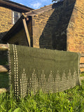Emerald Rain Medium Wool Throw