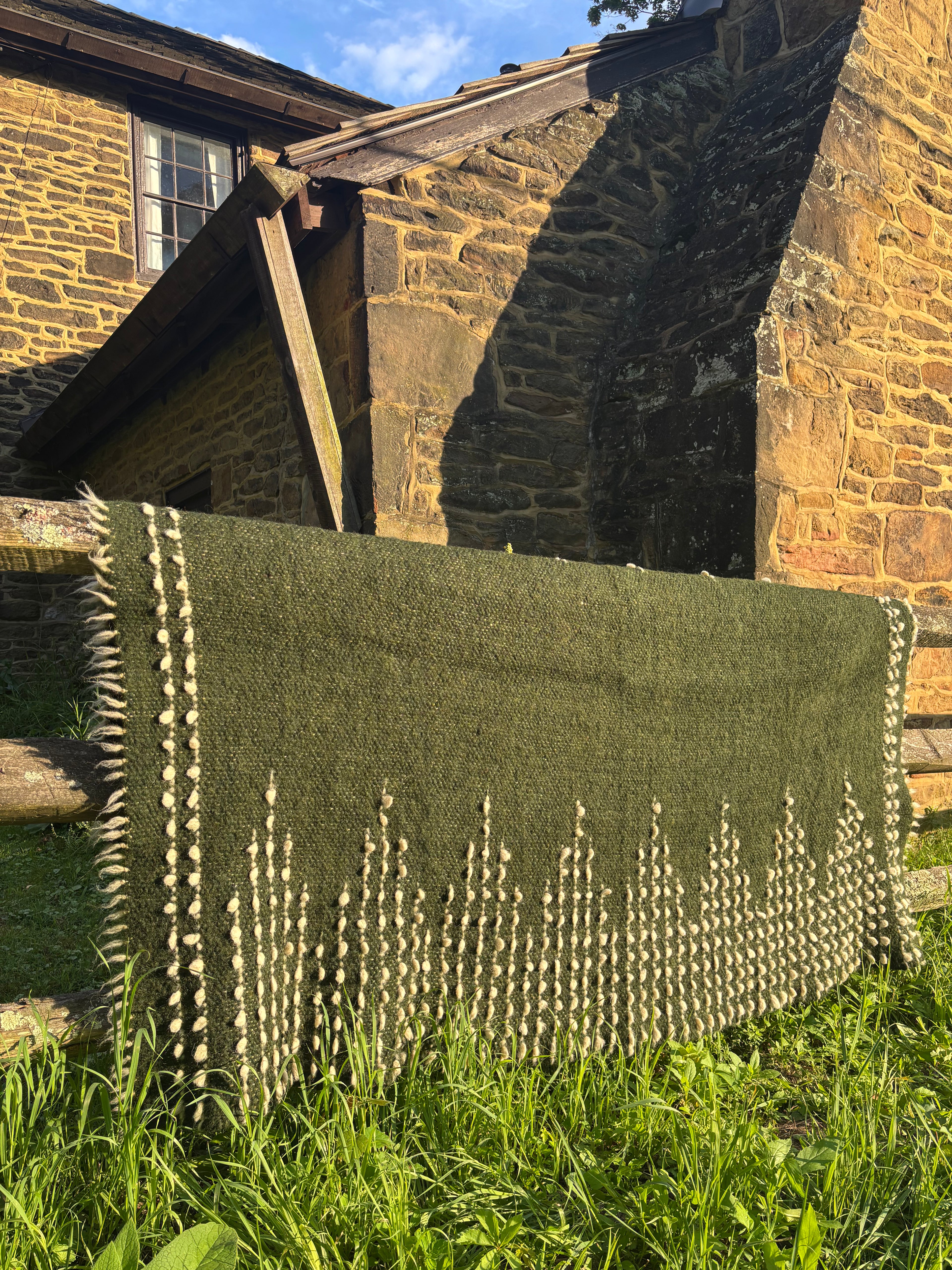 Emerald Rain Medium Wool Throw