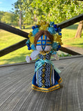 Blue and Gold Motanka Doll