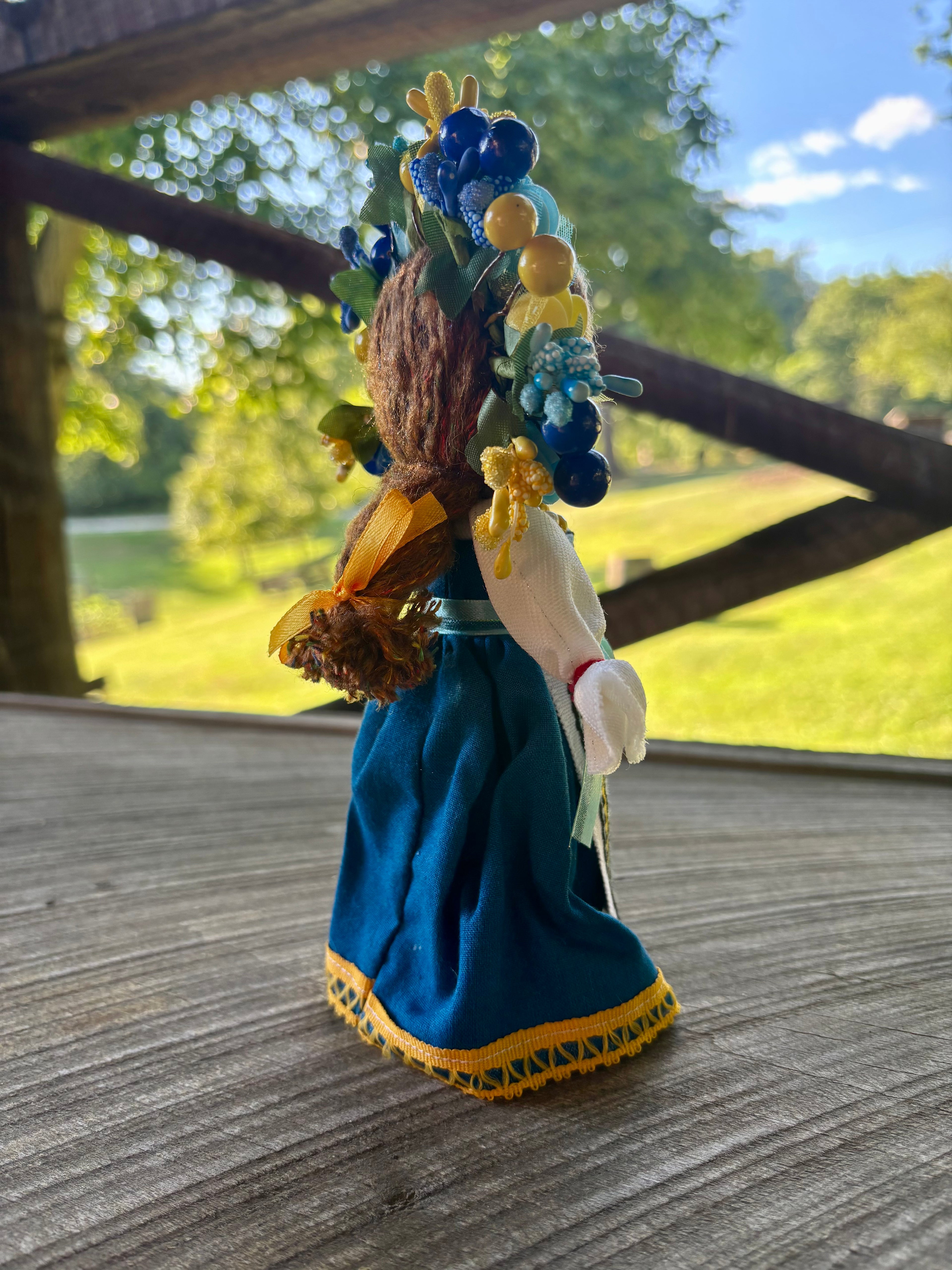 Blue and Gold Motanka Doll
