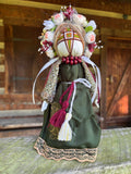 Green Motanka Doll —  10 inches