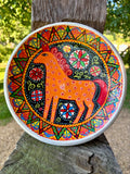 Hand-Painted Decorative Plate – Horse Motif