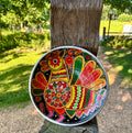 Hand-Painted Decorative Plate – Rooster Motif