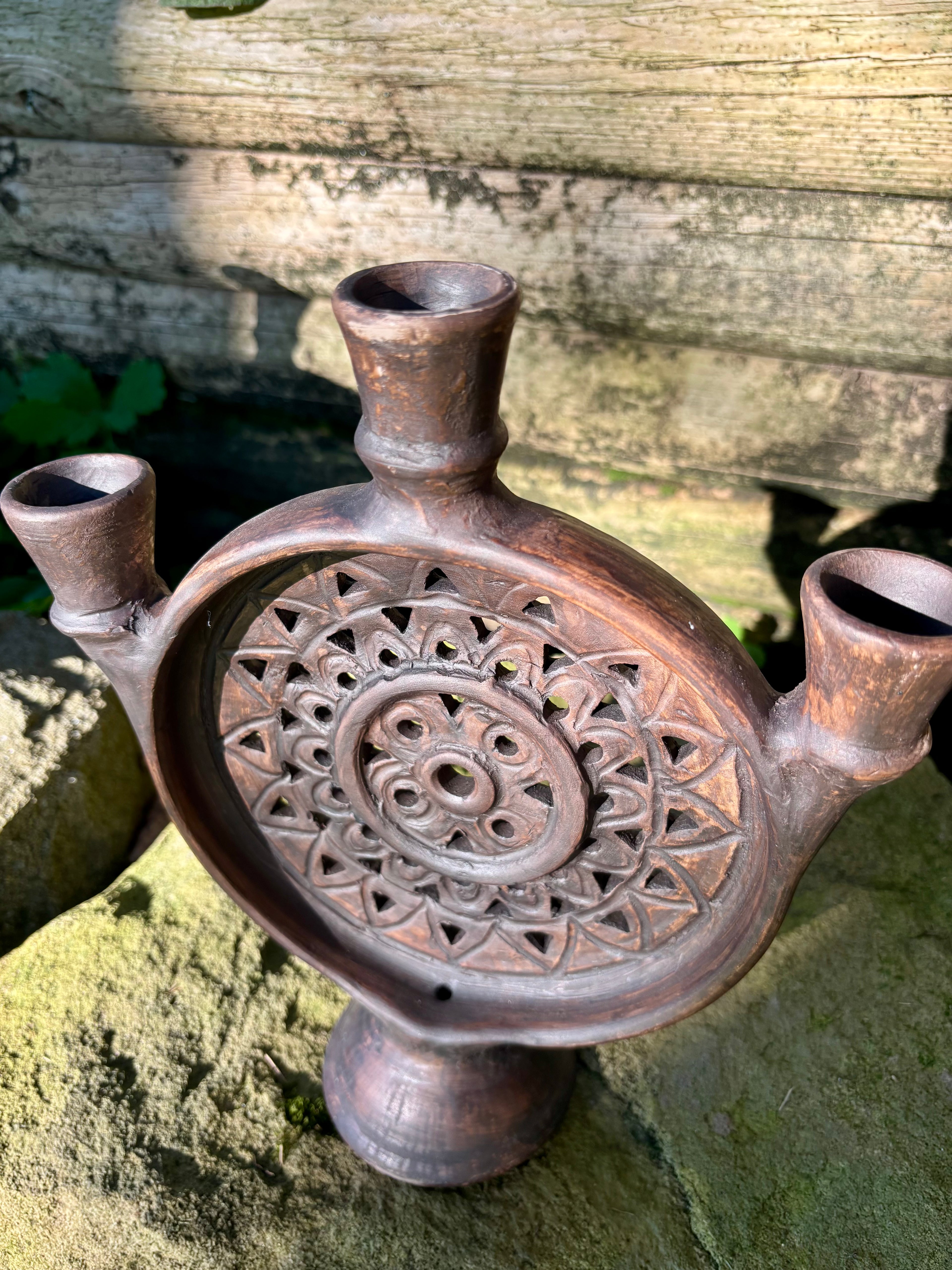Wheel of Light Ceramic Candle Holder