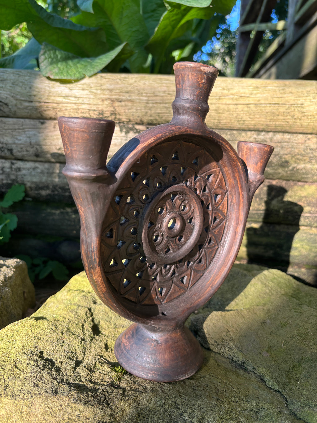 Wheel of Light Ceramic Candle Holder