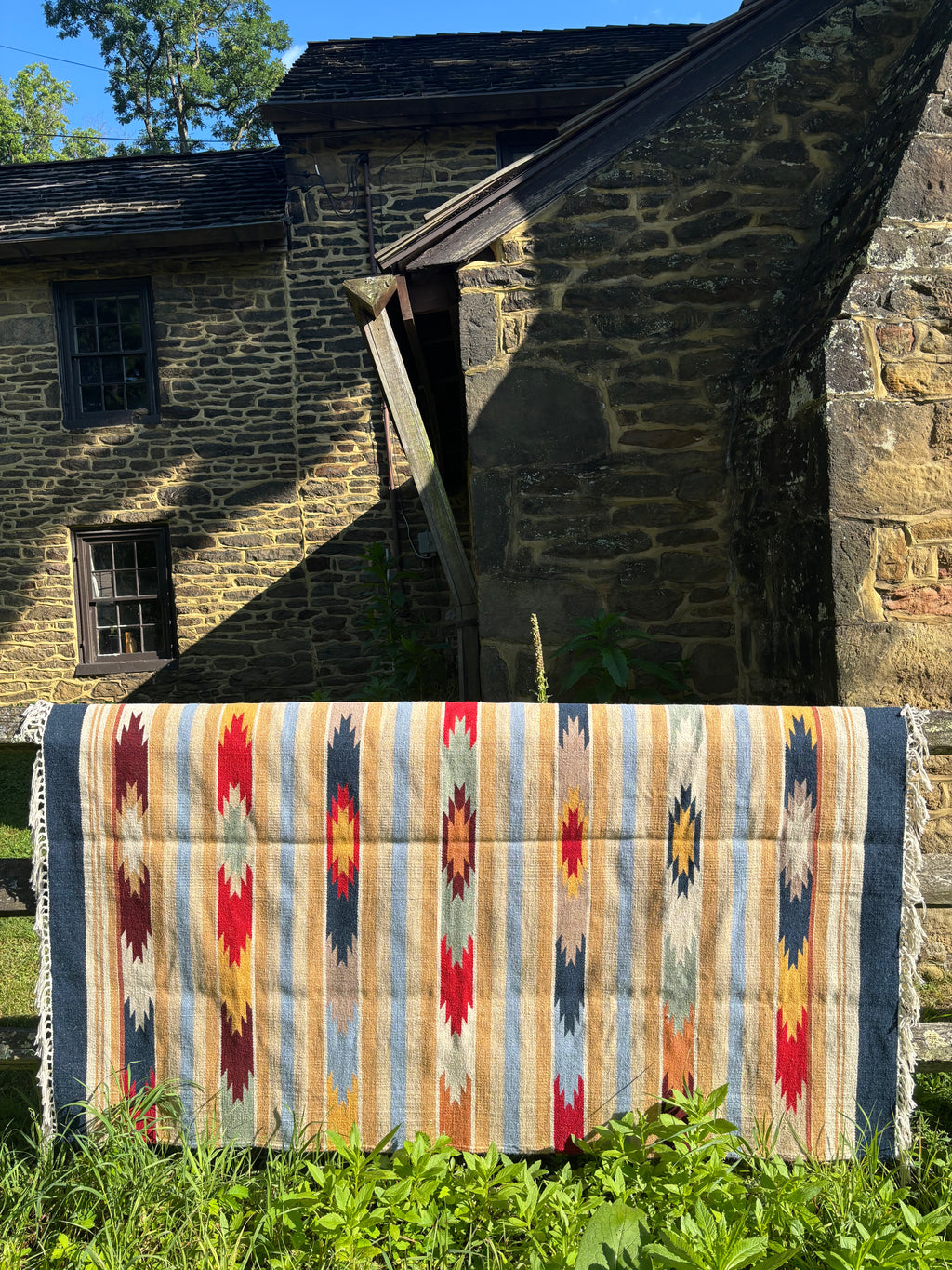 Carpathian Rhythm Handmade Wool Kilim Rug — 76 x 56 inches