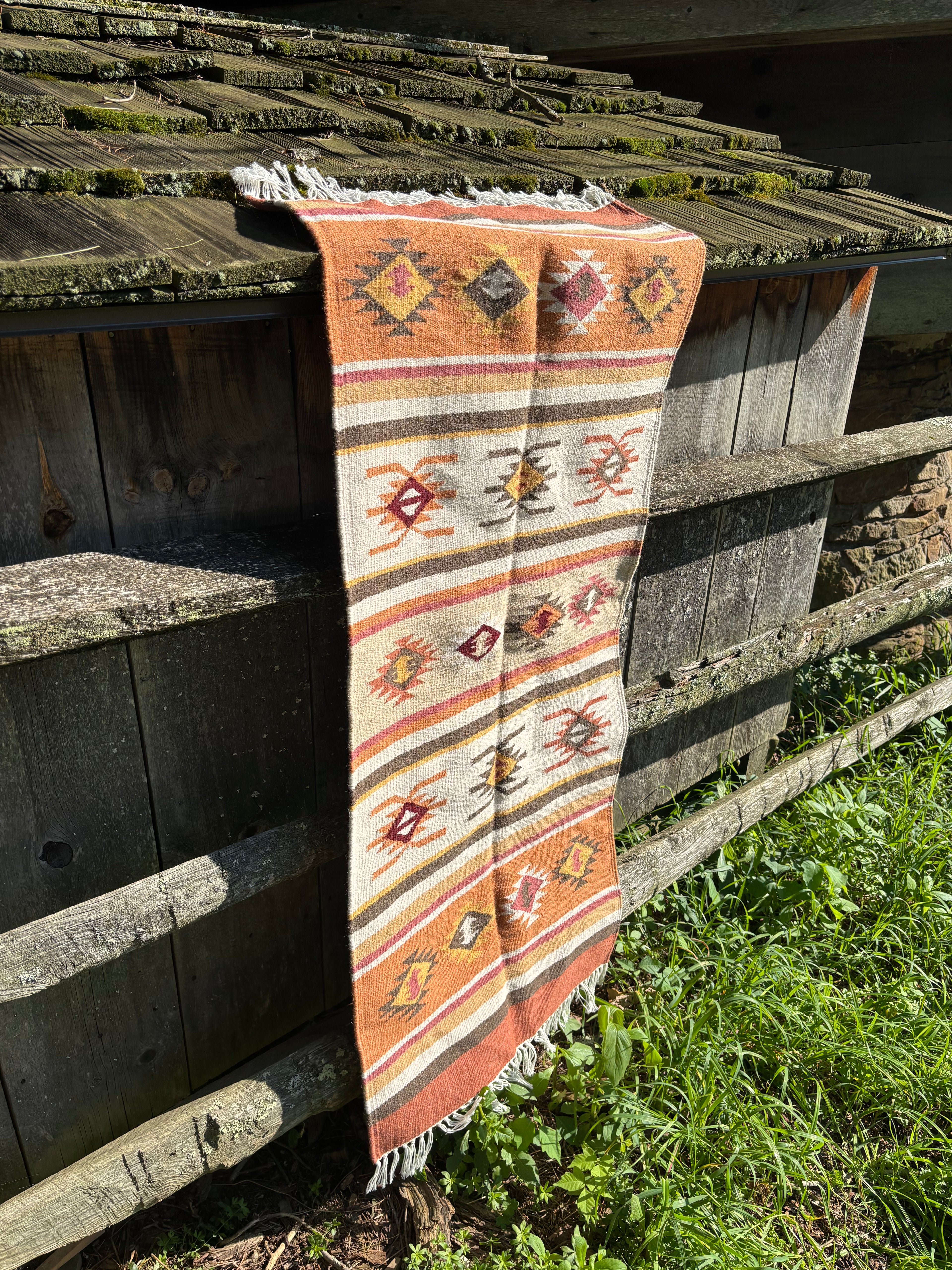 Carpathian Fall Wool Runner — 59 x 26 inches