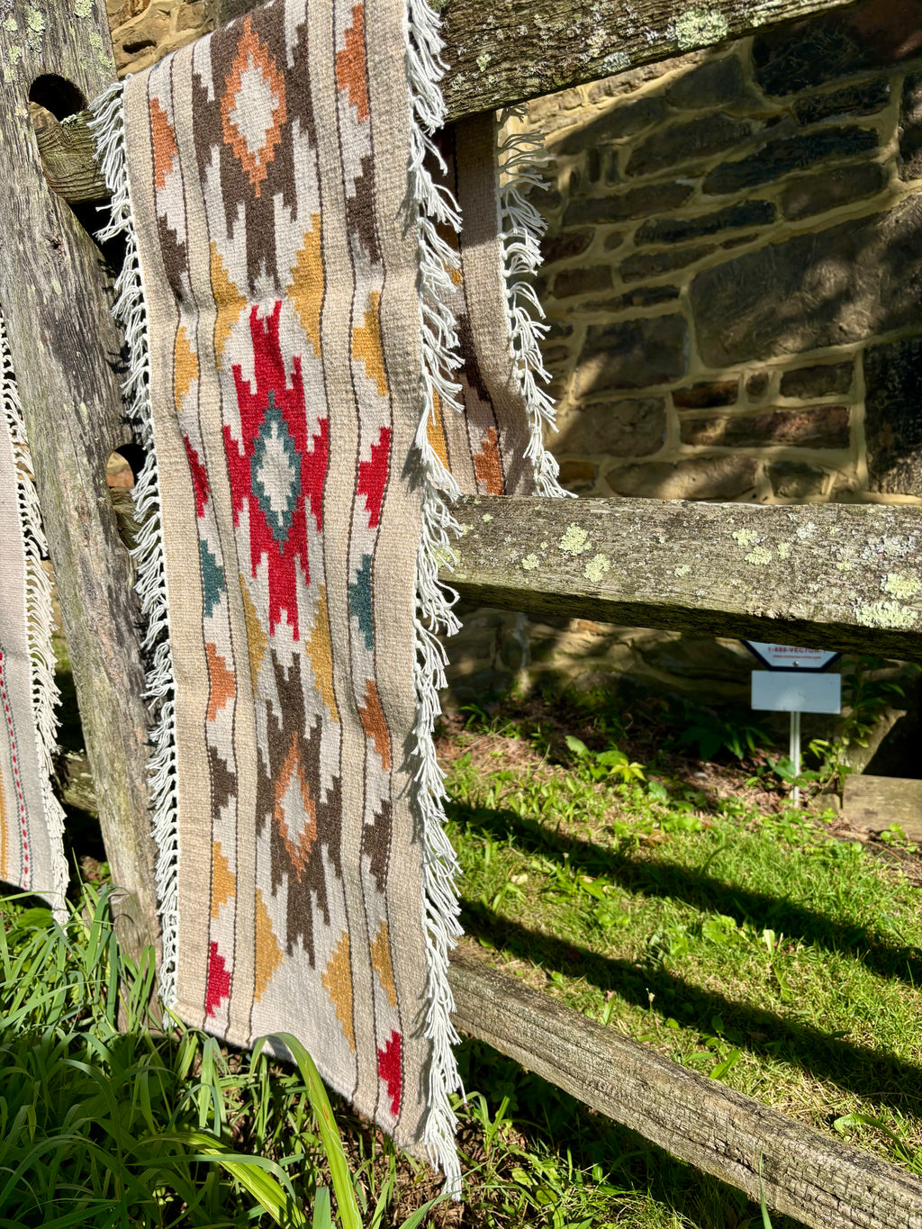 Ember Mosaic Handmade Wool Runner — 56 × 15 Inches