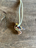 Hand-Painted Ceramic Bird Necklace