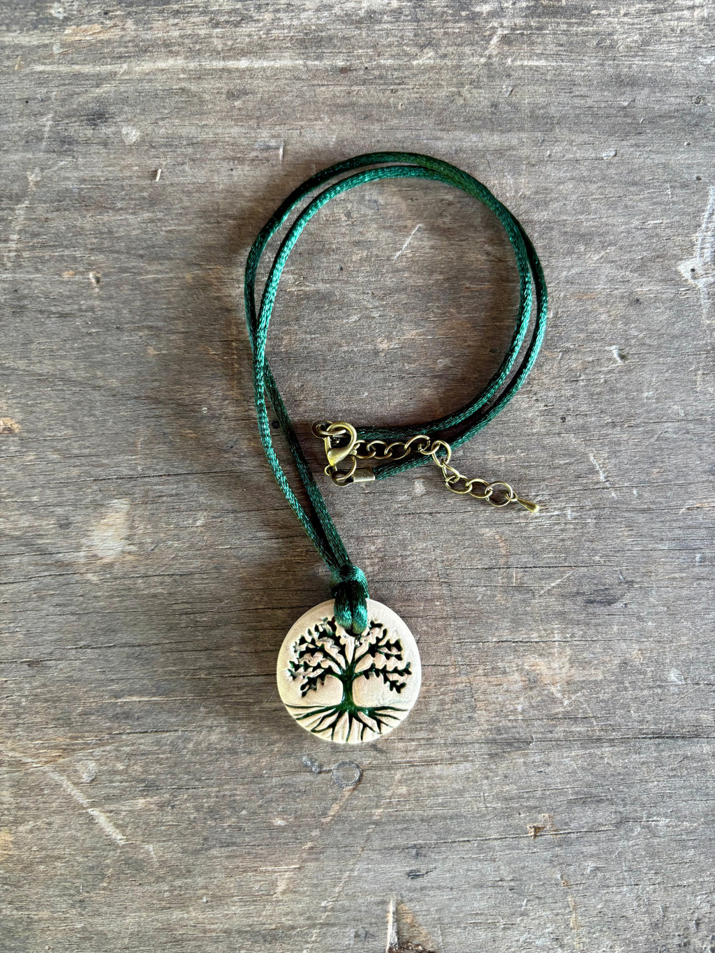 Tree of Life Ceramic Pendant Necklace