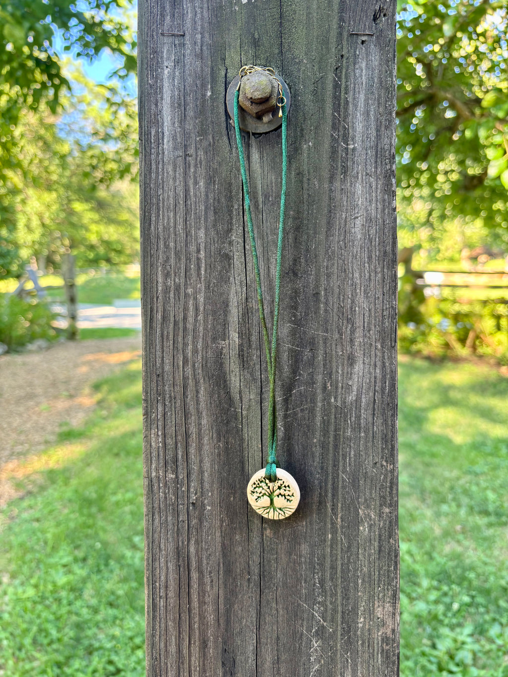 Tree of Life Ceramic Pendant Necklace