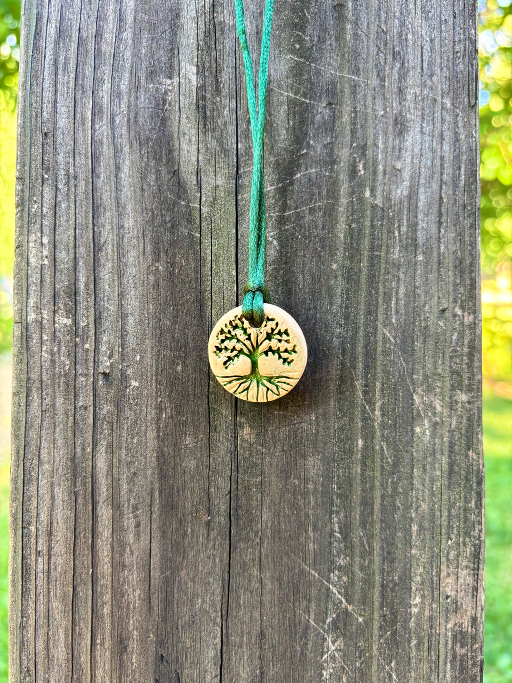 Tree of Life Ceramic Pendant Necklace