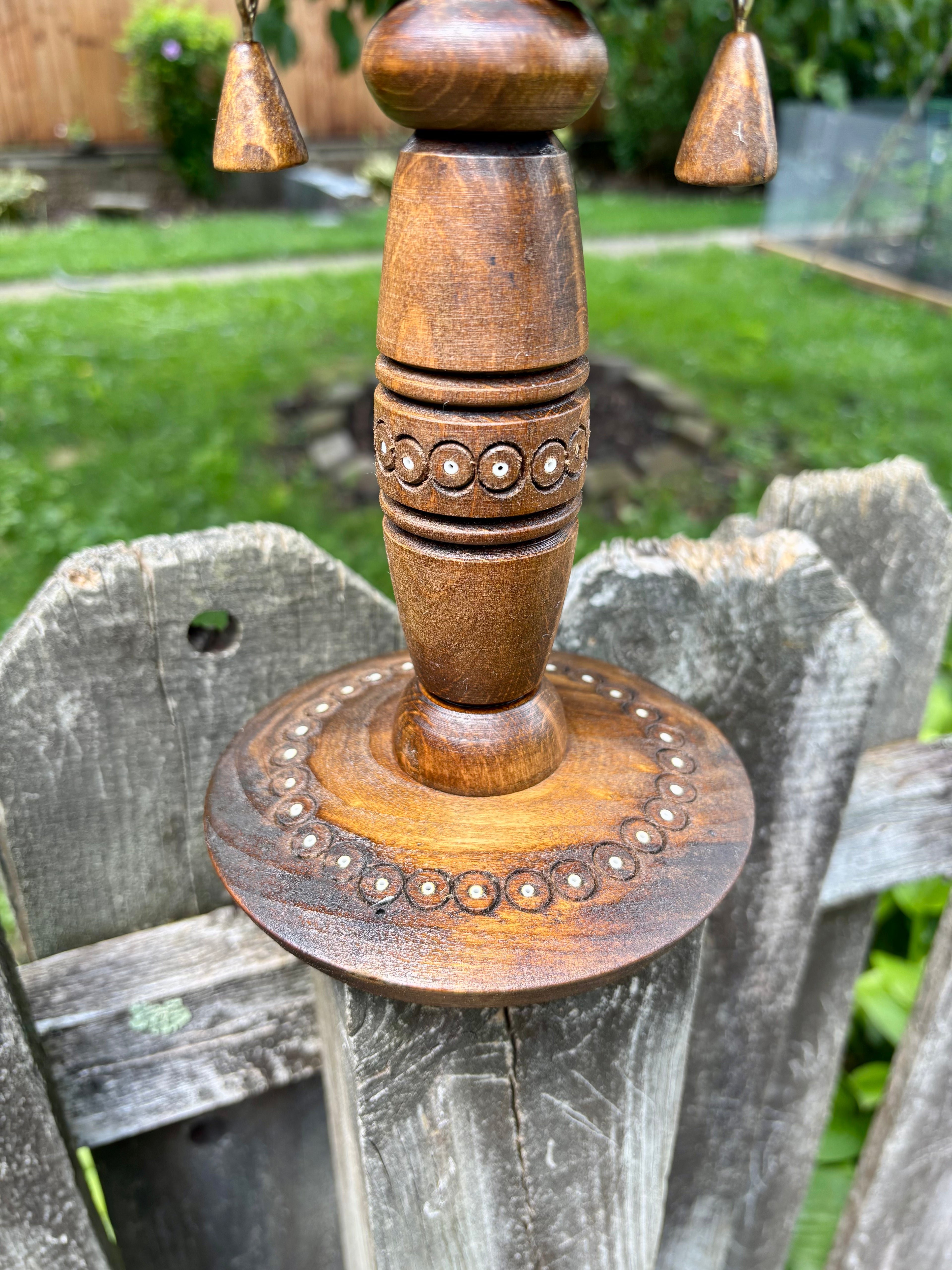 Three-Candle Holder from a 100-Year-Old Carpathian Home — 13 inches