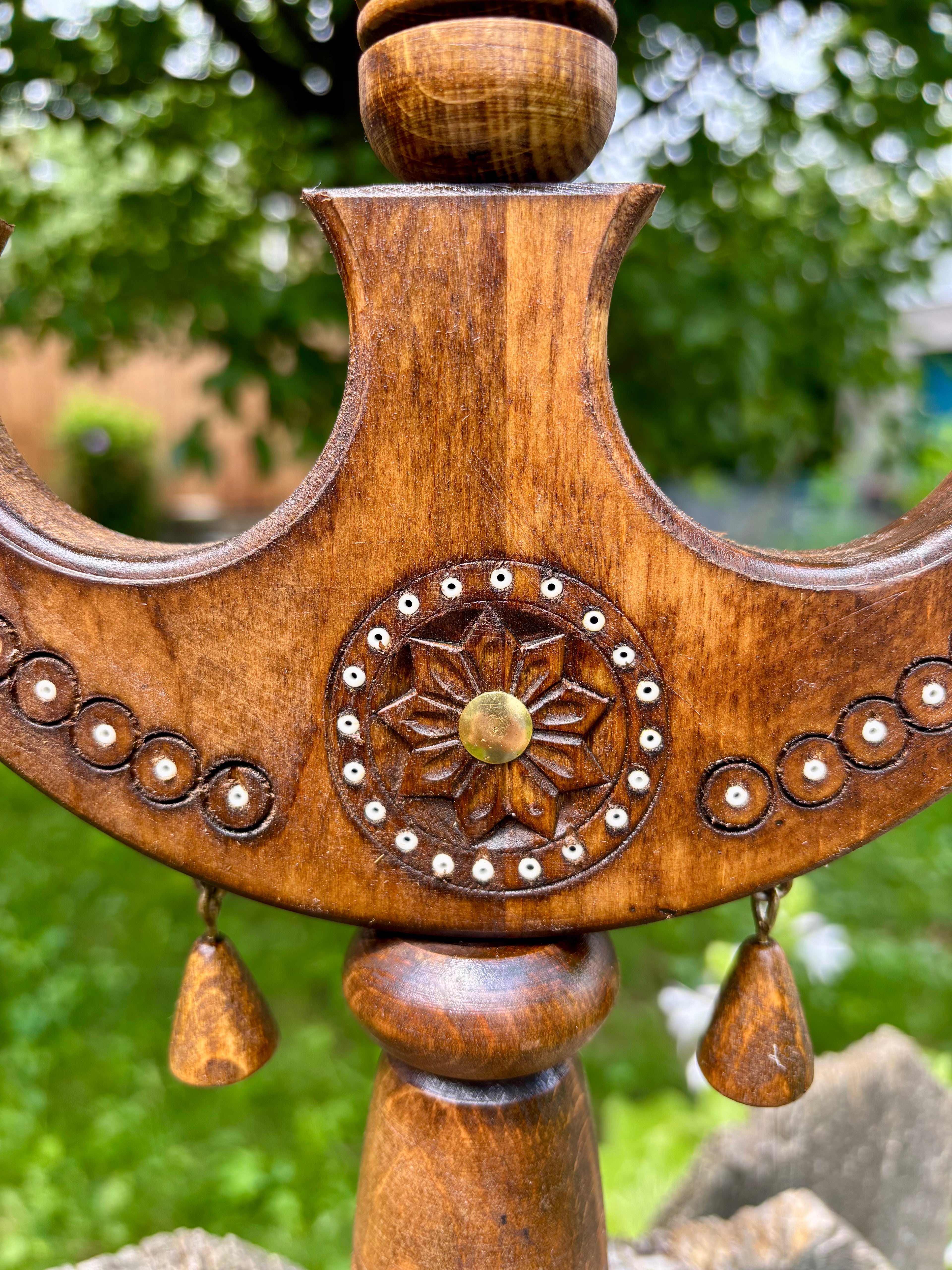 Three-Candle Holder from a 100-Year-Old Carpathian Home — 13 inches
