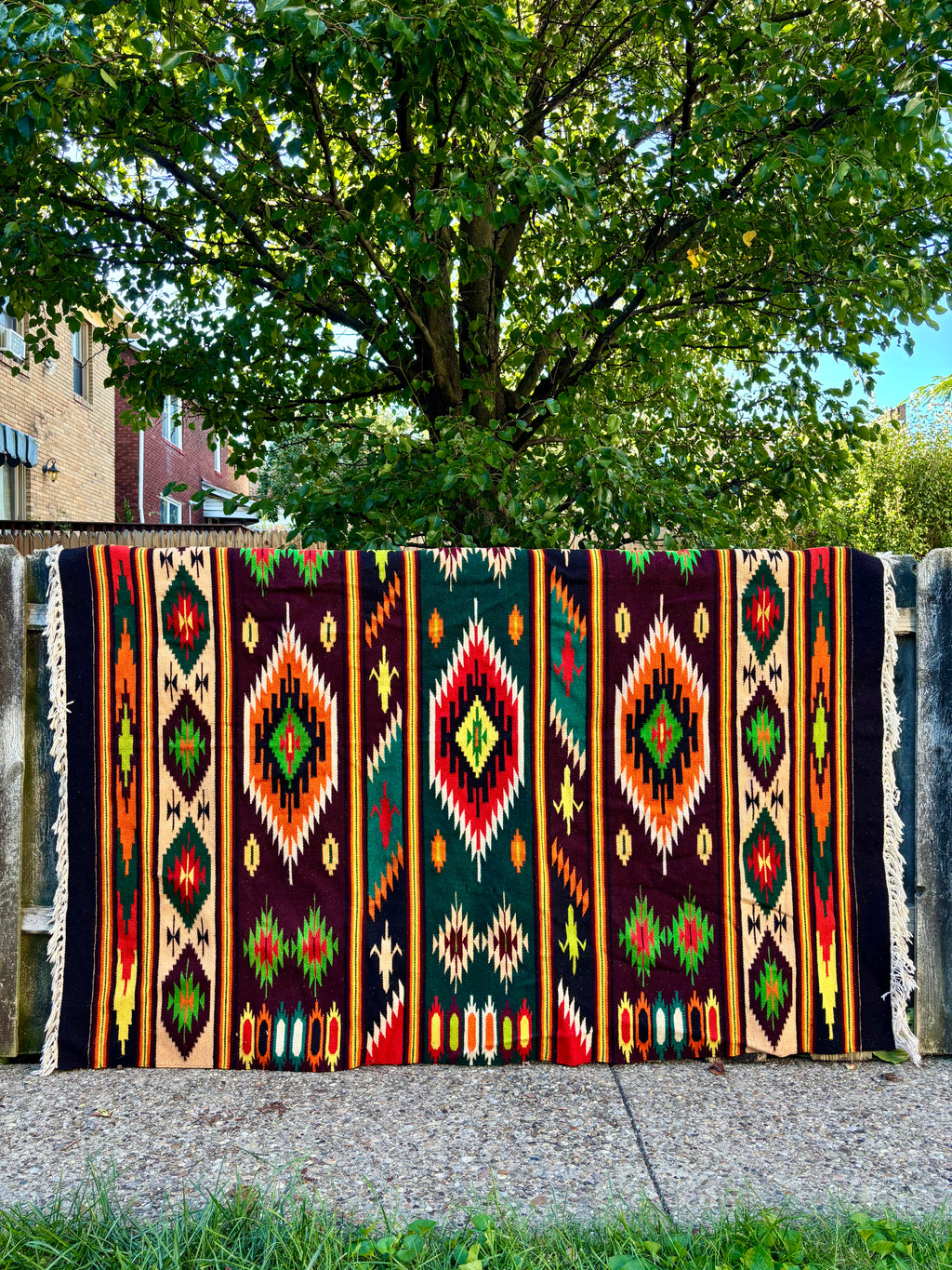 Vintage Carpathian Wool Kilim Rug, 1970s–1980s - Forest Medallion, 6'5" × 4'7"