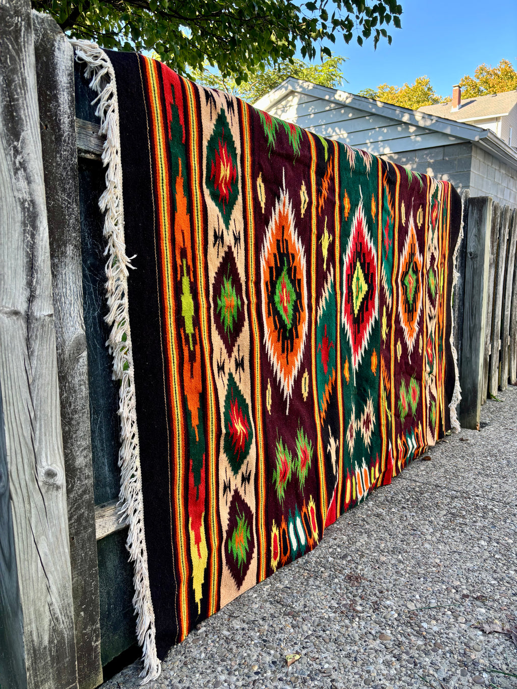 Vintage Carpathian Wool Kilim Rug, 1970s–1980s - Forest Medallion, 6'5" × 4'7"