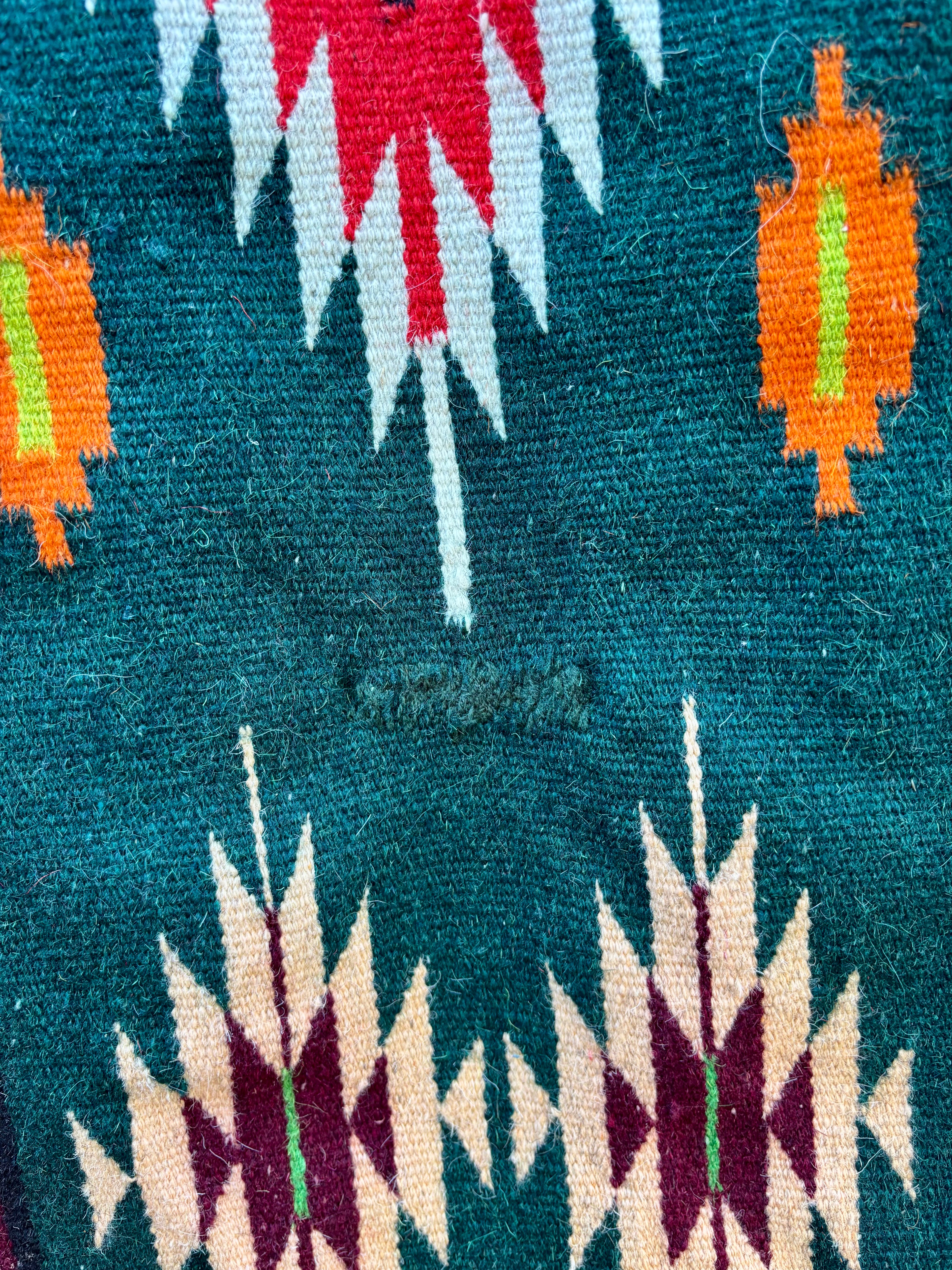 Vintage Carpathian Wool Kilim Rug, 1970s–1980s - Forest Medallion, 6'5" × 4'7"