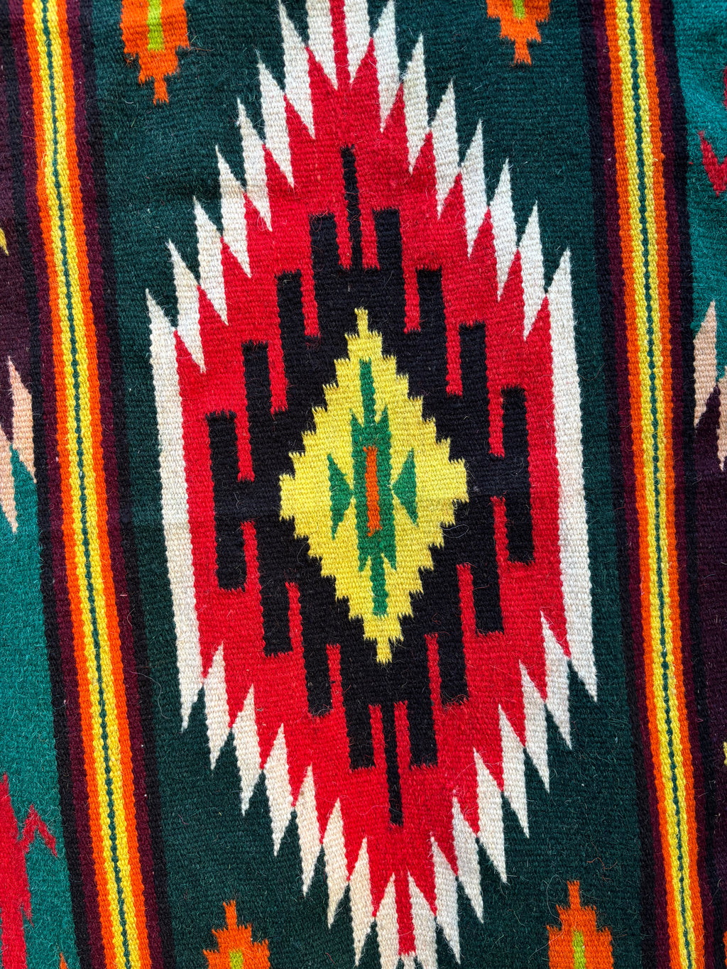Vintage Carpathian Wool Kilim Rug, 1970s–1980s - Forest Medallion, 6'5" × 4'7"
