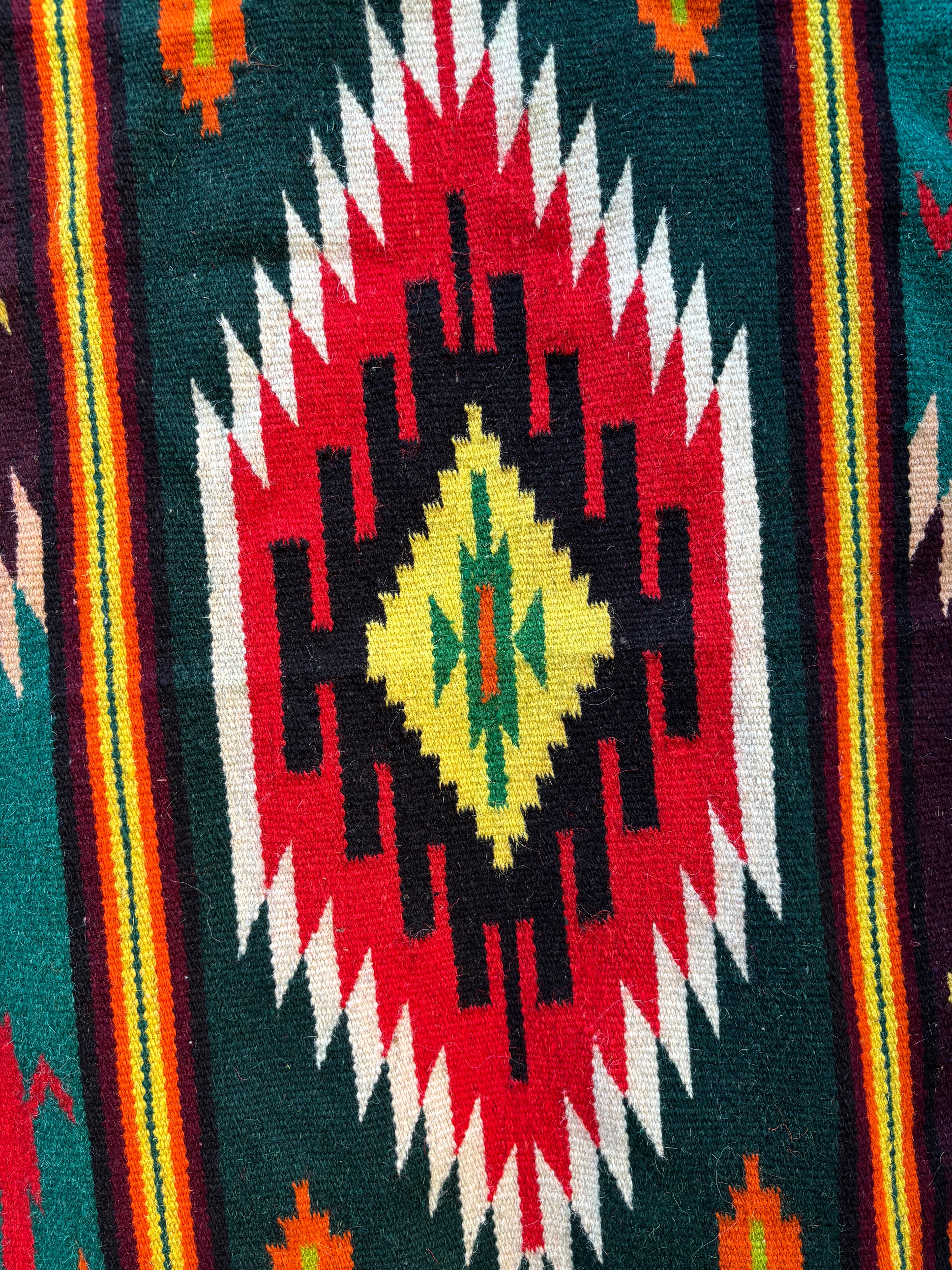 Vintage Carpathian Wool Kilim Rug, 1970s–1980s - Forest Medallion, 6'5" × 4'7"