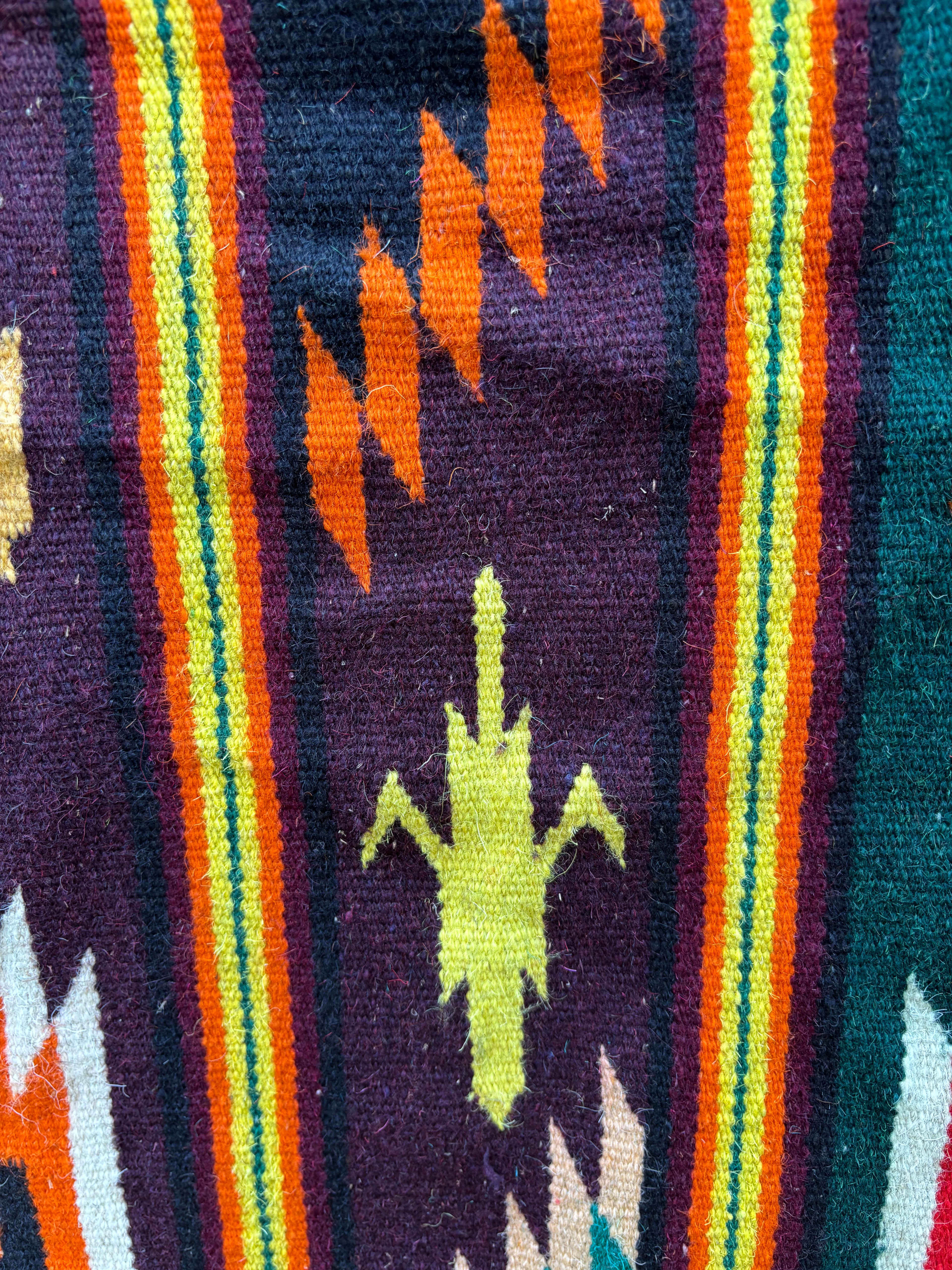 Vintage Carpathian Wool Kilim Rug, 1970s–1980s - Forest Medallion, 6'5" × 4'7"
