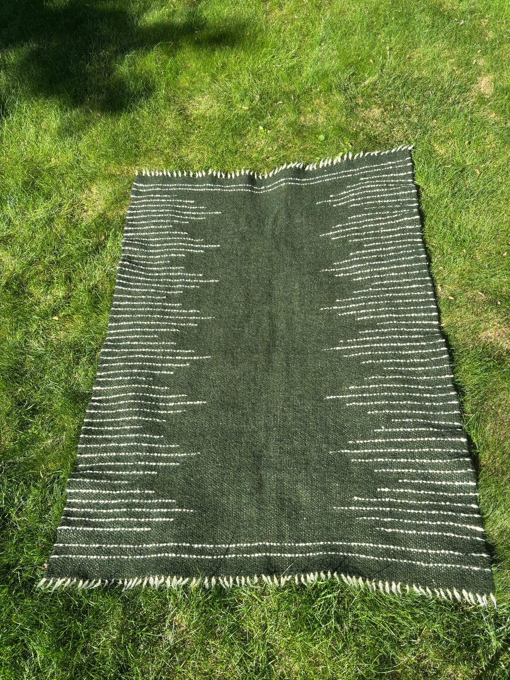 Emerald Rain Medium Wool Throw