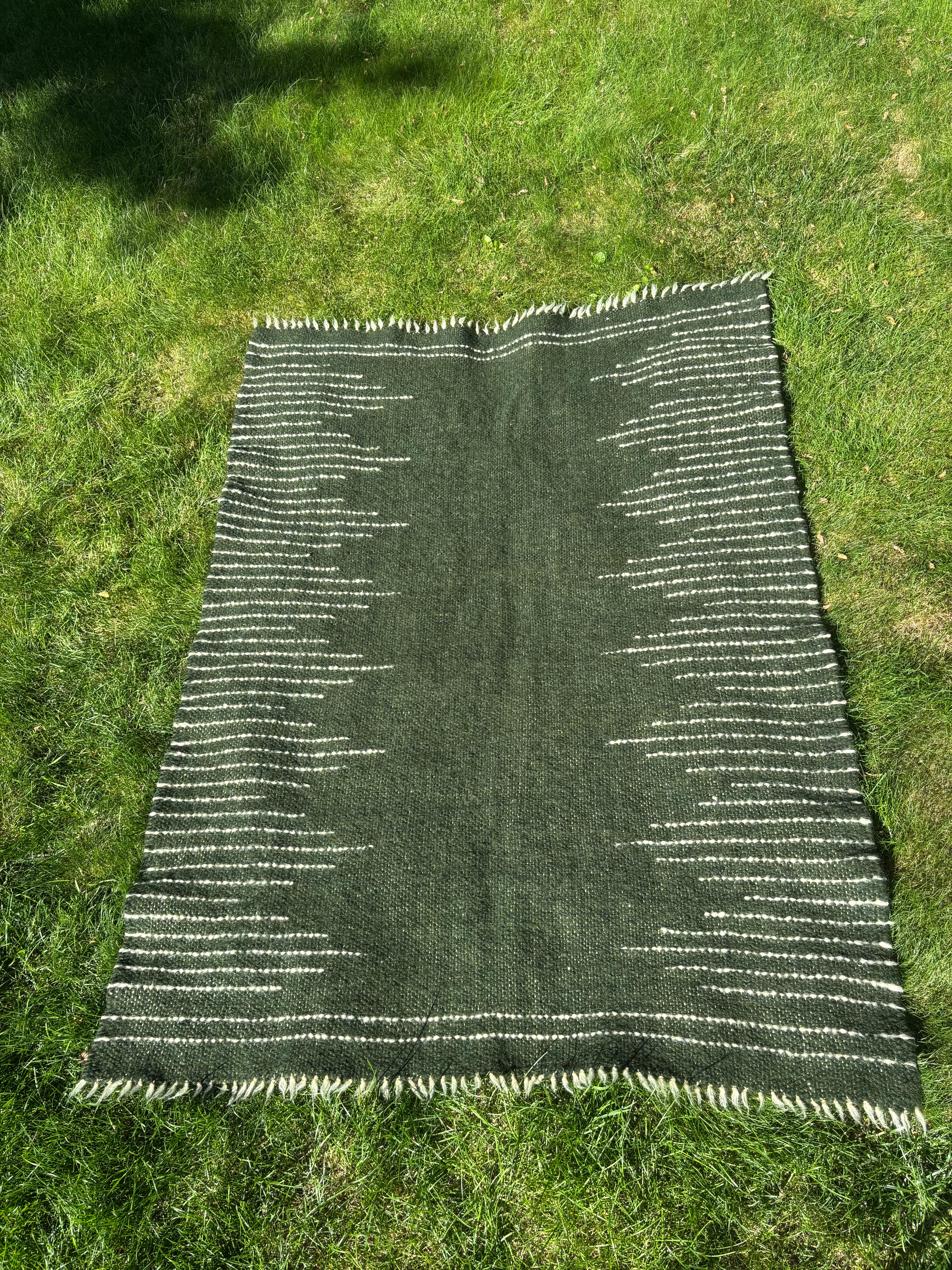 Emerald Rain Medium Wool Throw