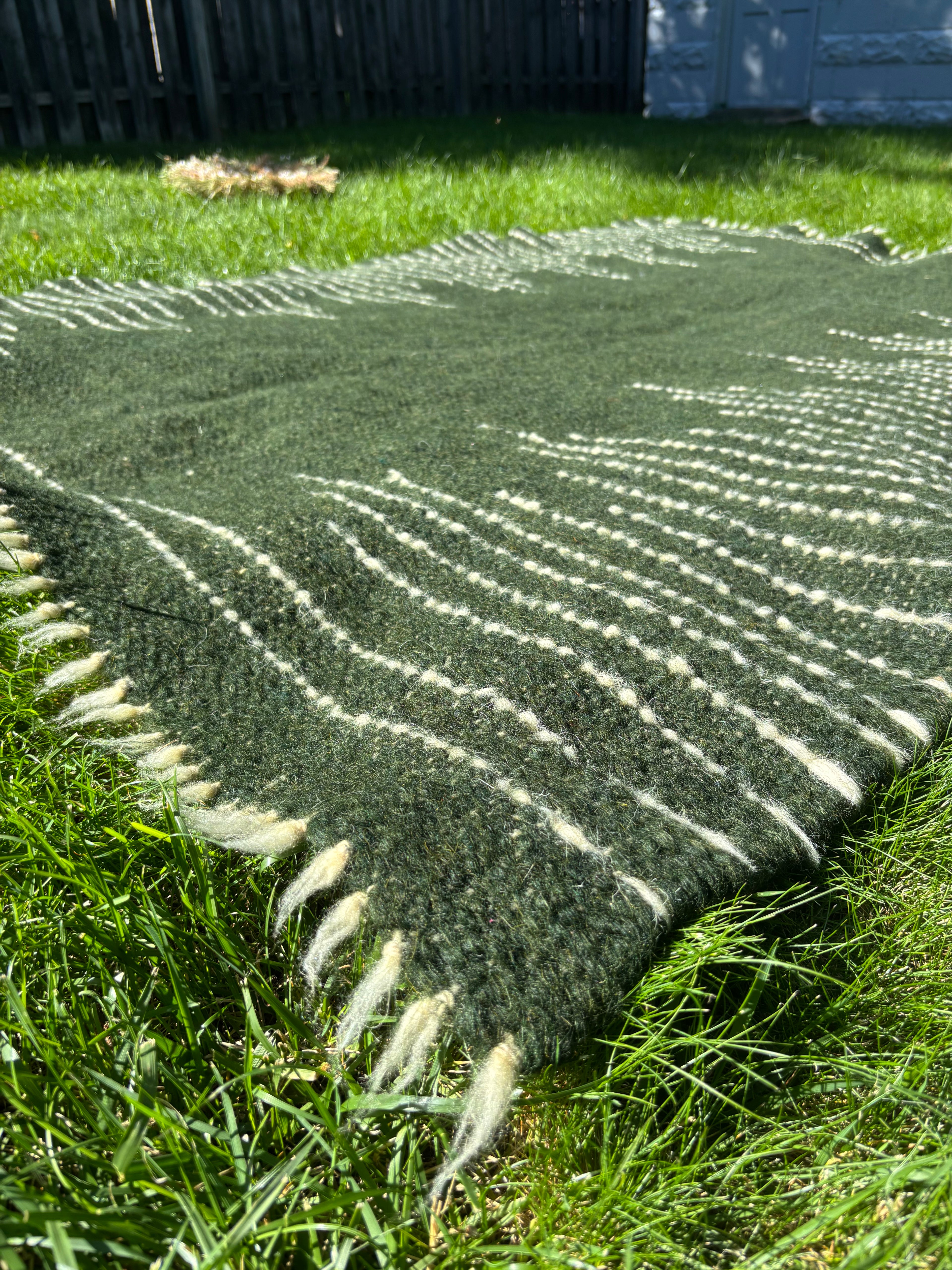 Emerald Rain Medium Wool Throw