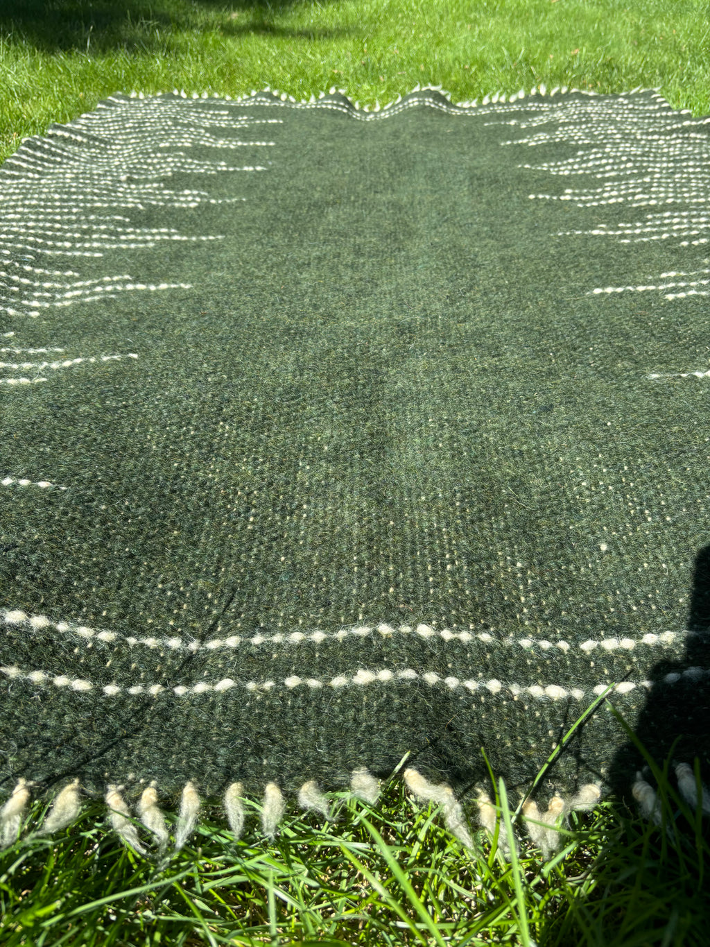 Emerald Rain Medium Wool Throw