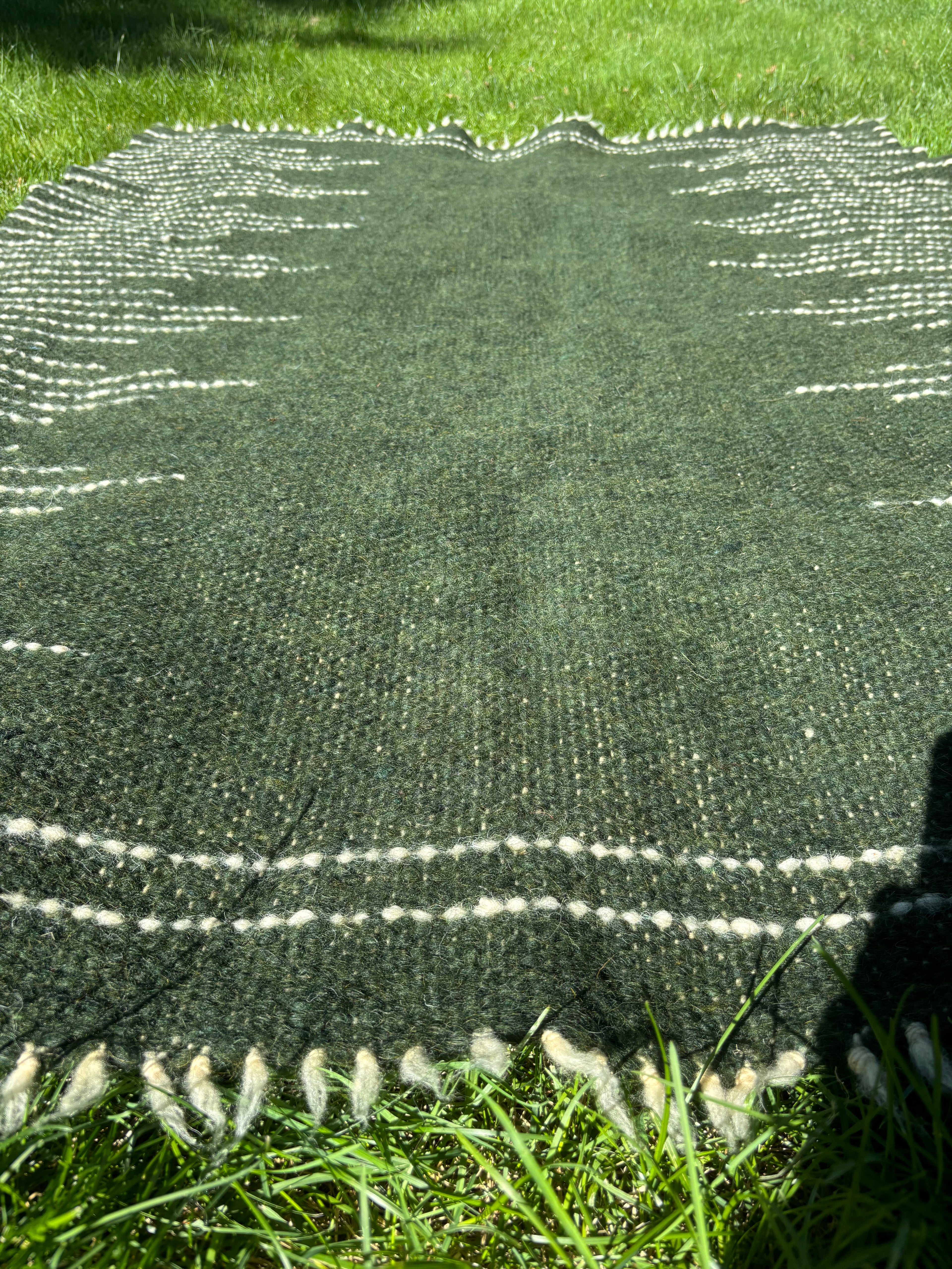 Emerald Rain Medium Wool Throw