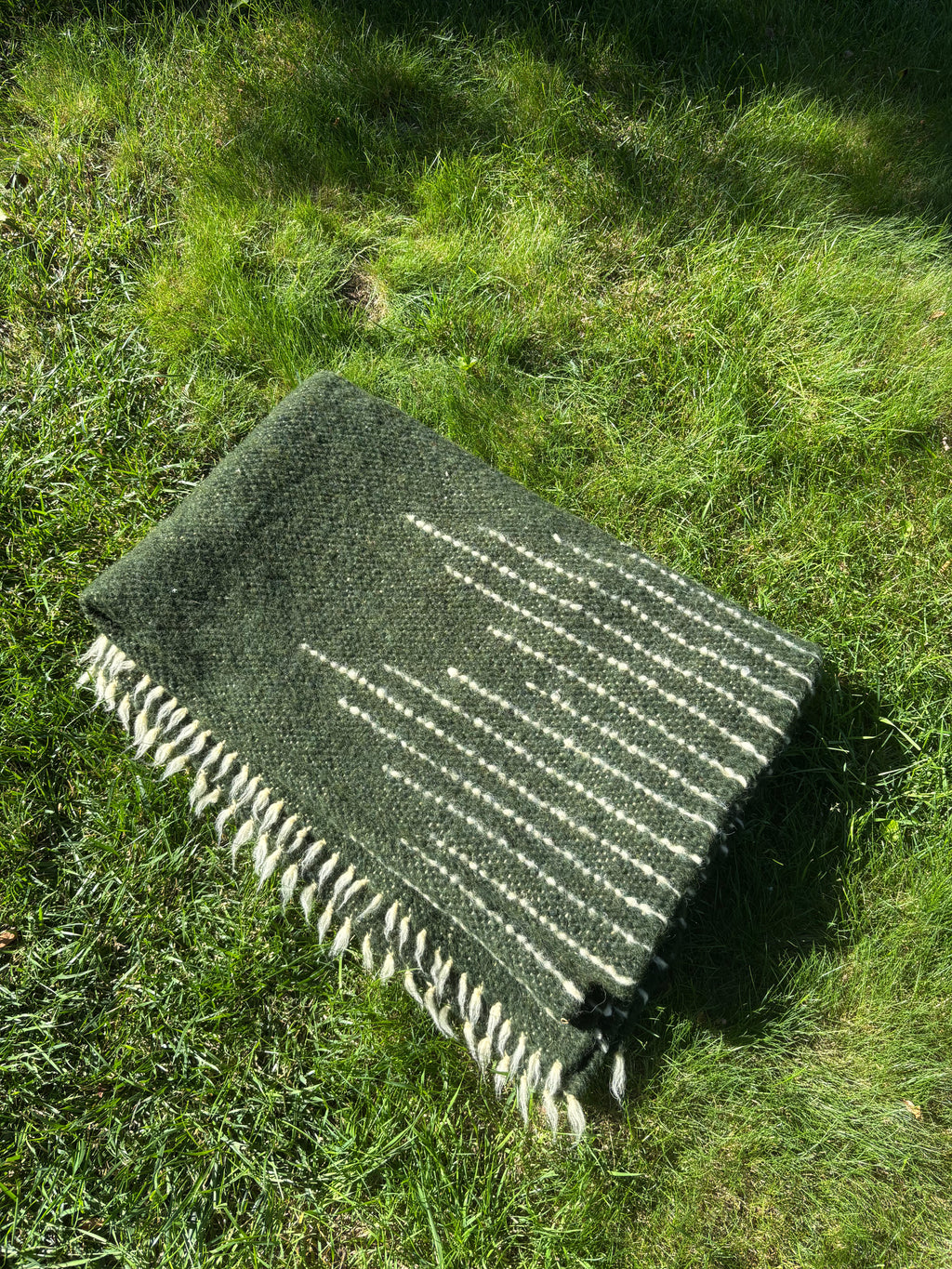Emerald Rain Medium Wool Throw