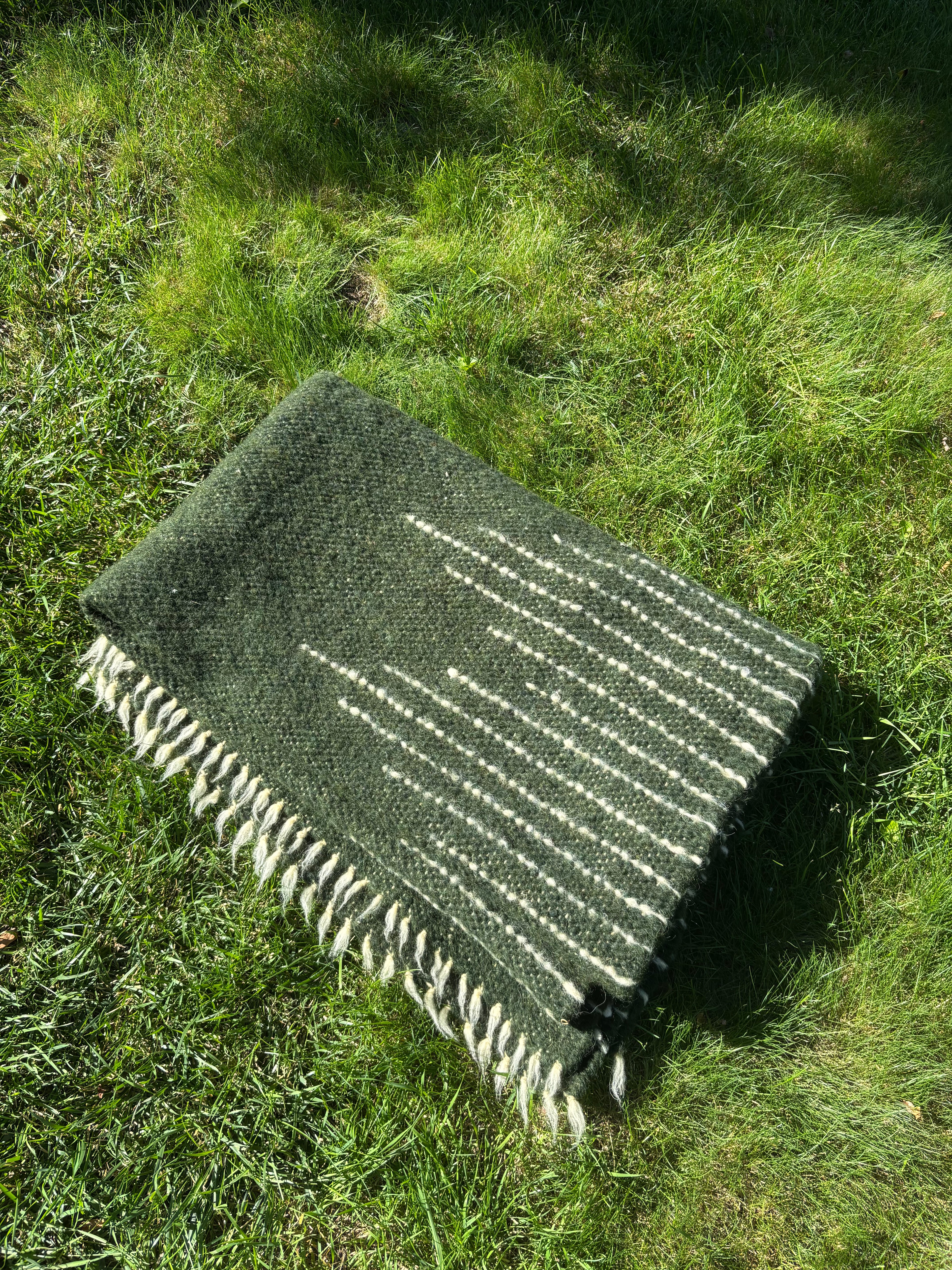 Emerald Rain Medium Wool Throw