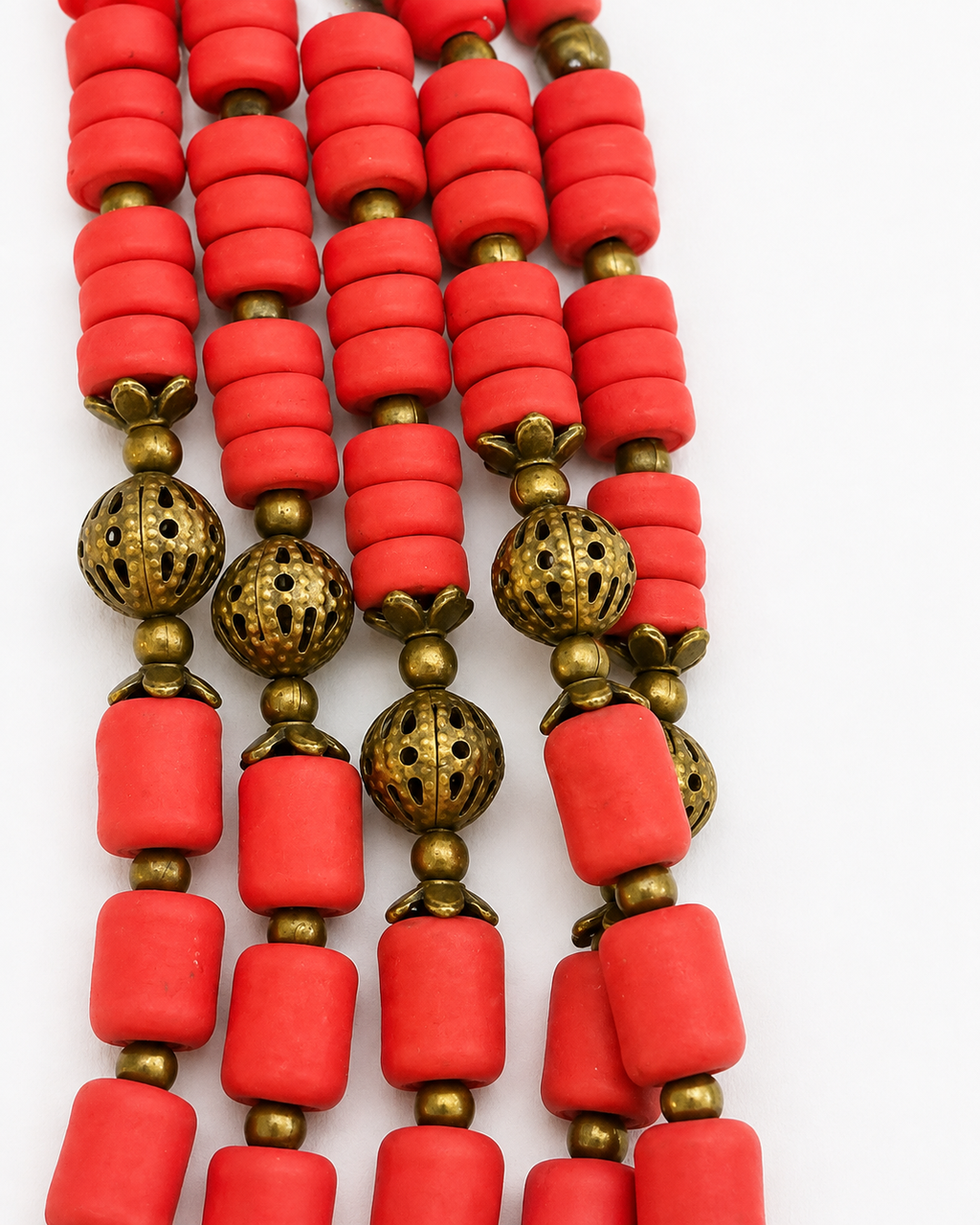 Ceramic & Brass Statement Necklace