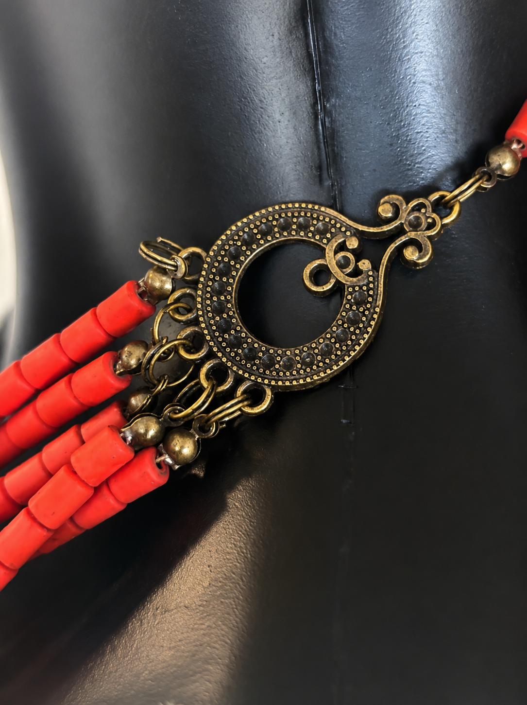 Ceramic & Brass Statement Necklace
