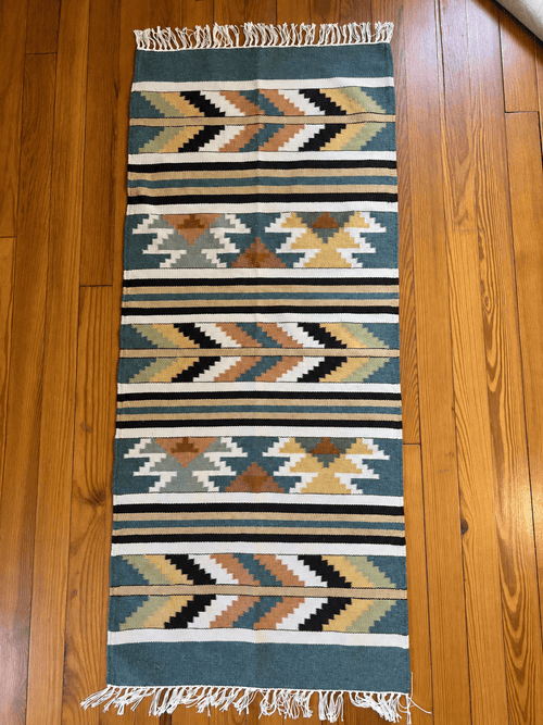Canyon Dusk Wool Runner — 5′ × 2′ 2″ - Trembita Studio