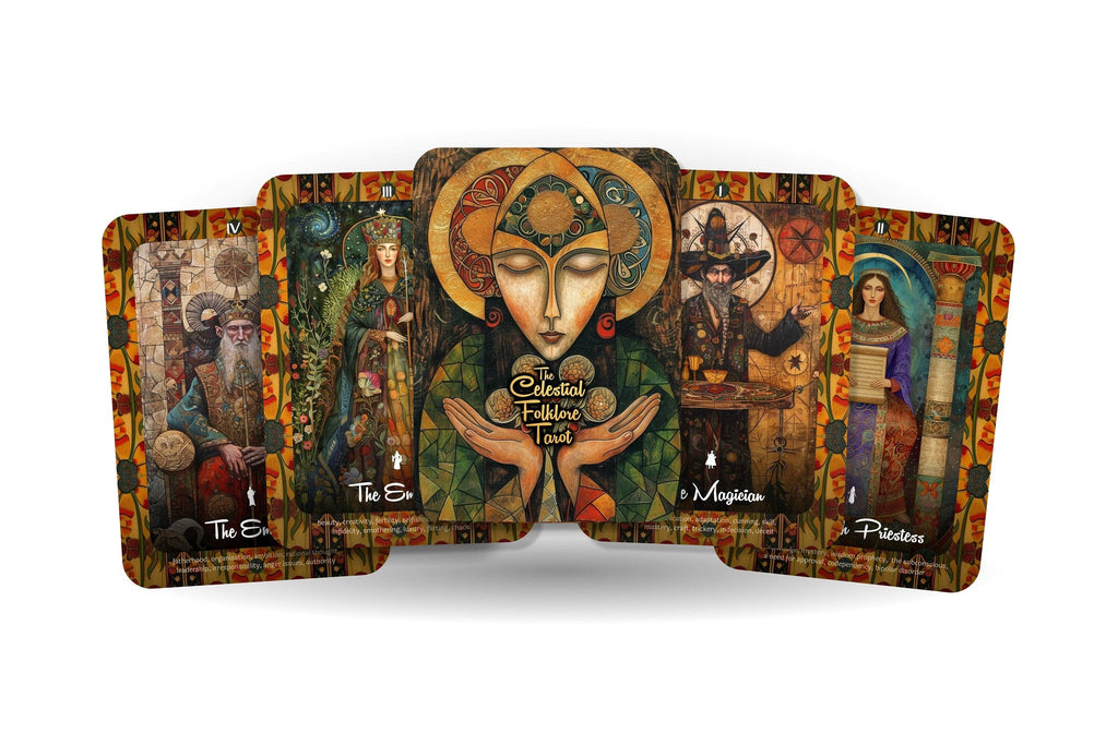 Celestial Folklore Tarot Inspired by Ukrainian Art