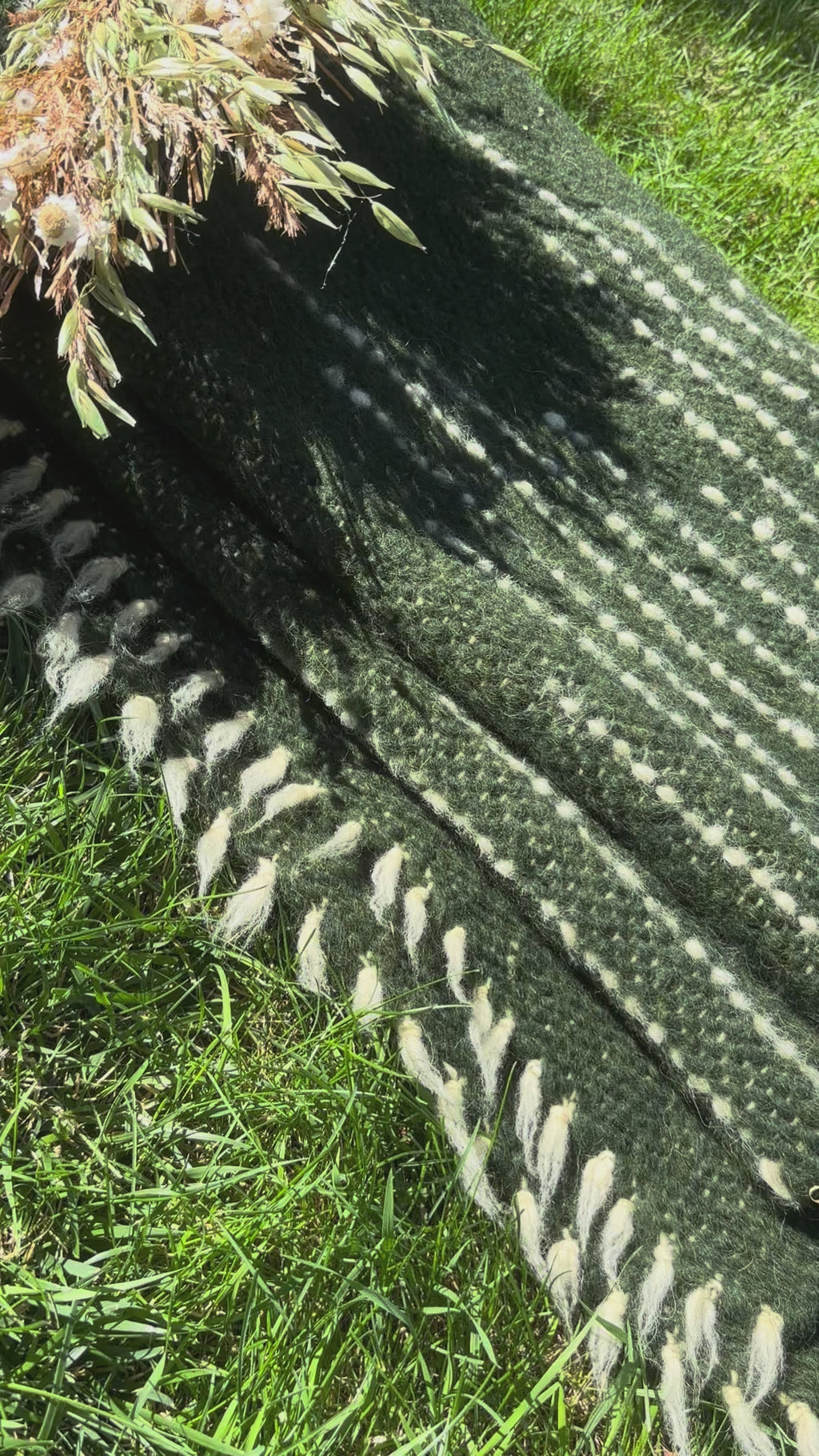 Emerald Rain Medium Wool Throw