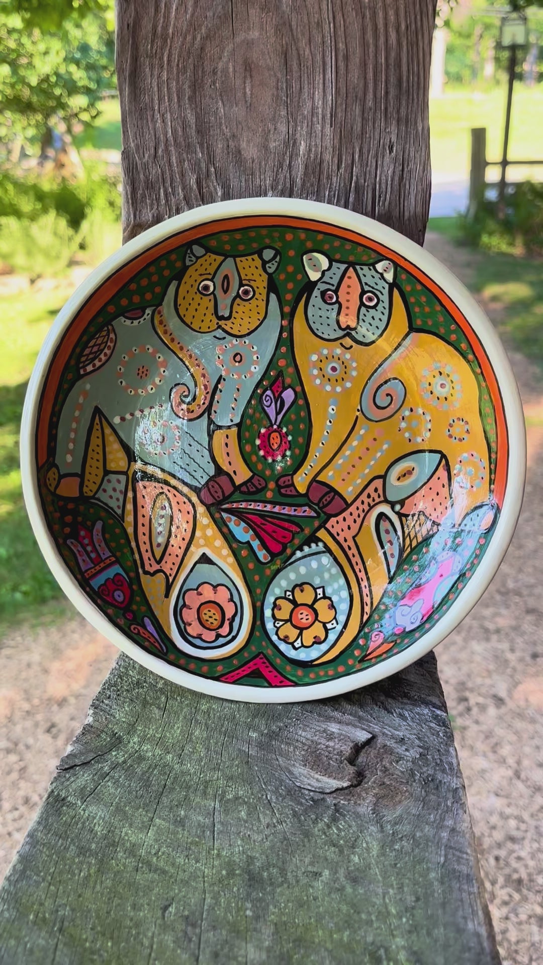 “Cat Tea Party” Decorative Plate