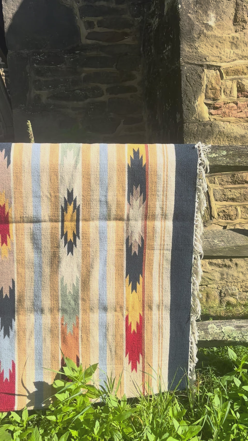 Carpathian Rhythm Handmade Wool Kilim Rug — 76 x 56 inches