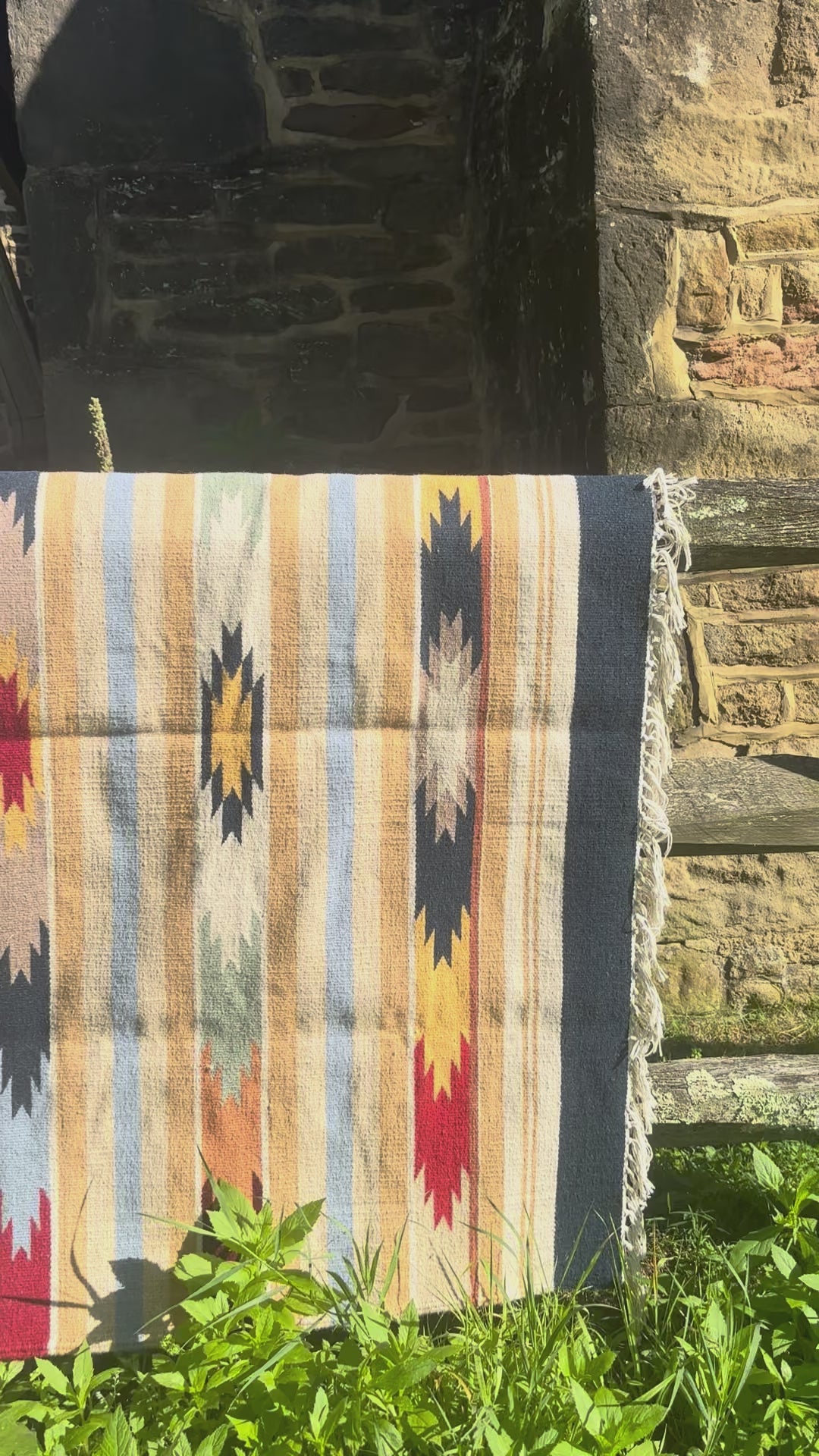 Carpathian Rhythm Handmade Wool Kilim Rug — 76 x 56 inches