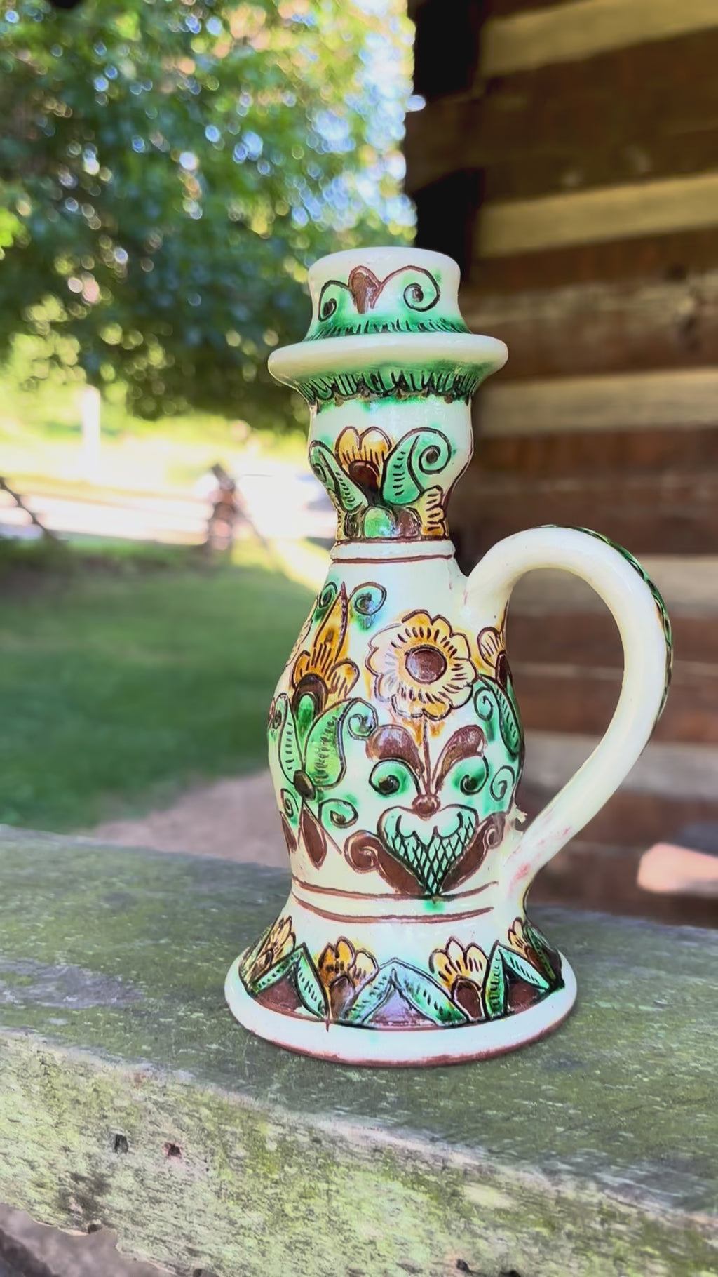 Kosiv Ceramic Candle Holder – 8 Inches