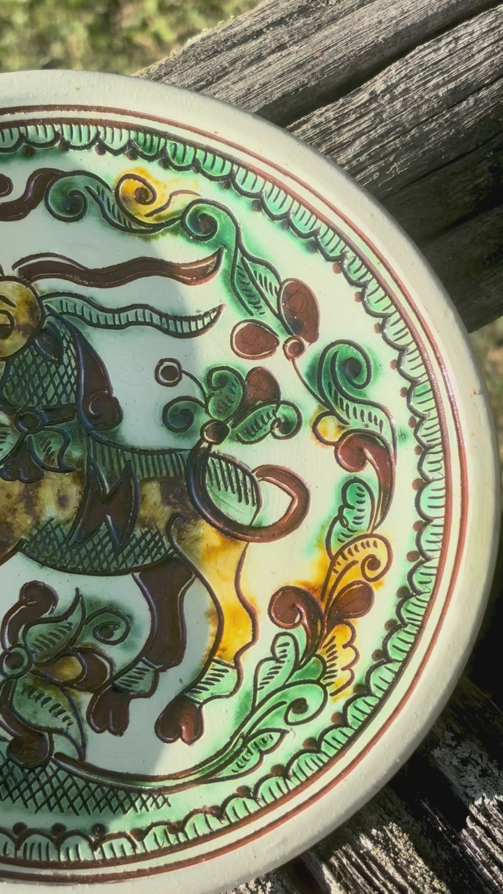 Kosiv Ceramic Decorative Plate – "The Horse"