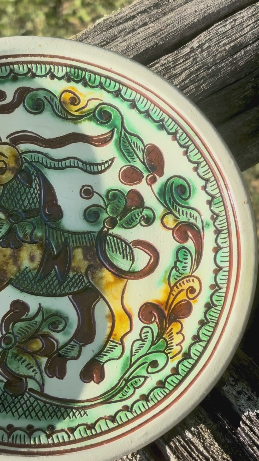 Kosiv Ceramic Decorative Plate – "The Horse"