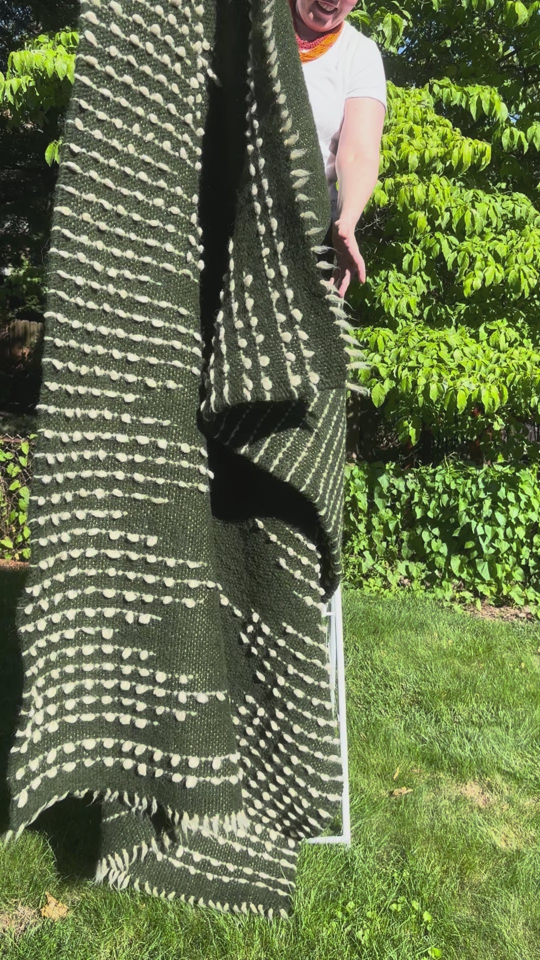 Emerald Rain Medium Wool Throw