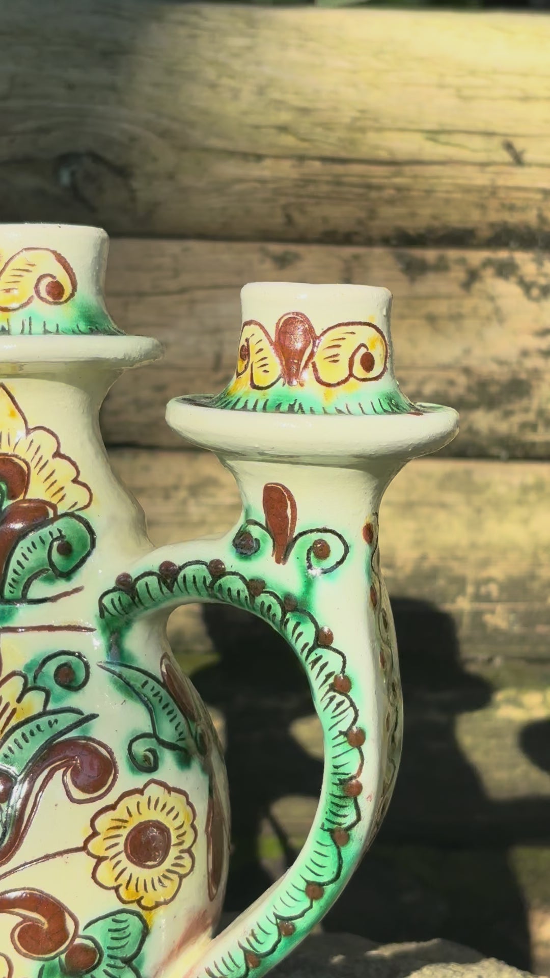 Kosiv Ceramic Three-Candle Holder
